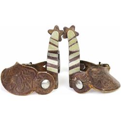Crockett marked short shank spurs