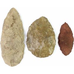 Collection of 3 Native stone artifacts