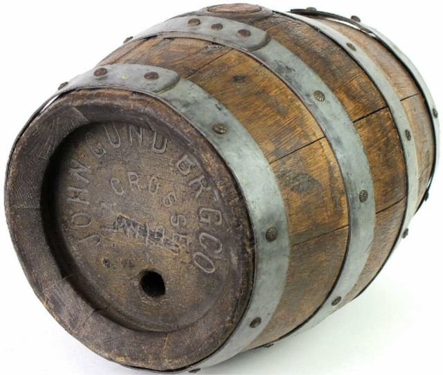 Original John Gund Brewing Co half barrel keg