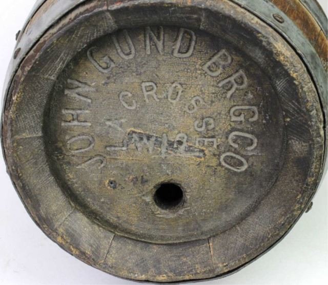 Original John Gund Brewing Co half barrel keg