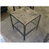 Image 2 : Heavy Duty Steel Work Table, Overall: 24" x 24" x 27.5"