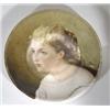 Continental porcelain plate hand painted with a young girl, signed 'M.B. Brook', 26cm diameter
