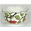 Image 1 : Wemyss pottery bowl with frilled edge, hand painted with berries, impressed mark to base, 8cm high