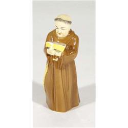Hand painted Royal Worcester candle snuffer 'The Monk', marks to interior, 13cm high