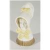 Hand painted Royal Worcester candle snuffer 'Young Girl', marks to interior, 9cm high