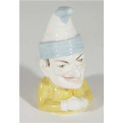 Hand painted Royal Worcester candle snuffer 'Punch', marks to interior, 9cm high