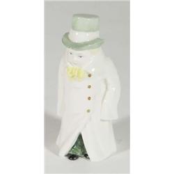 Hand painted Royal Worcester candle snuffer 'Budge', marks to interior, 11cm high