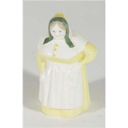 Hand painted Royal Worcester candle snuffer 'French Cook', marks to interior, 7cm high