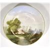 Image 1 : Victorian plate, hand painted with a landscape riverside scene, initialled 'CB', 23cm diameter