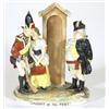 Image 1 : Hand painted Amphora figure group 'Caught at the Post',  a portly and a slender soldier comforting a