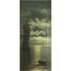 Pair of 19th century Continental porcelain figures of a man and a woman clutching a baskets of flowe