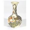 Image 1 : Oriental pottery vase, relief moulded and hand painted with a bird amongst flowers on a tree, four f