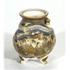Image 1 : Japanese Satsuma pot, relief moulded with a dragon to neck and hand painted and gilded with a contin