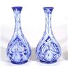 Image 1 : Pair of Moorcroft McIntyre baluster shape florianware vases, hand painted and tubelined with blue fl