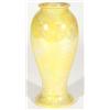 Image 1 : Ruskin pottery vase decorated with a yellow and white iridescent glaze, impressed marks and dated 19