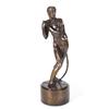 Bronze figure signed A. Pessina, of a nude athletic man stretching a longbow, 1932 to base, 38cm hig