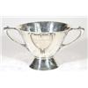 Hammered twin handled Art Nouveau style silver trophy, Chester, 1907, 16cm high