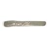 Pewter Art Nouveau letter opener, moulded with stylised hearts, 14cm in length