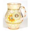 Crown Ducal Charlotte Rhead single handled vase, hand painted and tubelined with yellow and orange f
