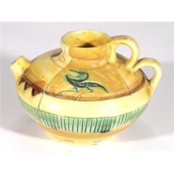 Mabel Liegh Shorter & Son Egyptian style ewer with double loop handle, incised with birds, decorated