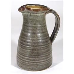 David Leach Lowerdown Studio pottery jug, impressed mark to base, 24cm high