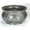 Image 1 : Circular Libertys pewter rose bowl, embossed with leaves, marks to base, 20cm diameter