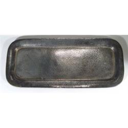 Libertys Tudric rectangular hammered pewter tray, marks to back, 50cm in length
