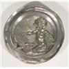 Image 1 : Circular WMF style silver plated dish, embossed with a young nude boy feeding birds, numbered 380A t