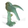 Image 1 : Mottled green and gold Daum glass bird on a branch, engraved Daum to base, 10cm high