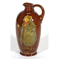 Royal Doulton Dewars advertising Whiskey bottle, relief moulded with 'Tony Weller' onto a brown grou