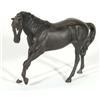 Hand painted Royal Doulton matt glazed black horse, marks to base, 20cm high