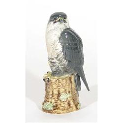 Hand painted Beswick advertising Beneagles Whiskey peregrine falcon decanter, marks to base, 18cm hi