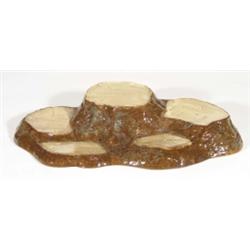 Hand painted Beswick log shaped display stand, marks to base, 30cm in length