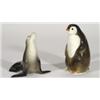 Image 1 : Hand painted USSR penguin and a seal, marks to bases, largest 17cm high