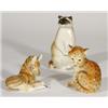 Image 1 : Hand painted USSR racoon, zebra and a leopard, marks to bases, largest 16cm high