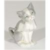 Hand painted Lladro seated cat, marks to base, 13cm high