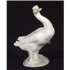 Hand painted Lladro goose with raised head, marks to base, 13cm high