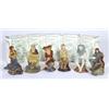 Set of six Wade 'British Myths and Legends' figures - King Canute, Mermaid, Green Man, St George, Pu