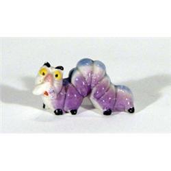 Hand painted Wade 'Hatbox Merlin as a Caterpillar', 4cm in length