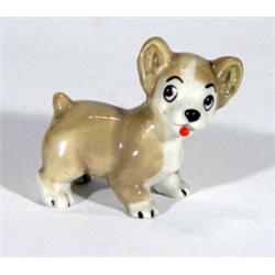 Hand painted Wade TV Pets 'Whiskey', paper label to base, 5cm high