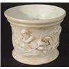 Bretby Art Pottery planter, relief moulded with a band of cherubs riding horses and sea serpents, im
