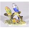 Image 1 : Hand painted Royal Adderley budgerigar group, marks to base, 12cm high