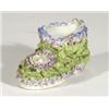 Continental porcelain shoe relief moulded with flowers