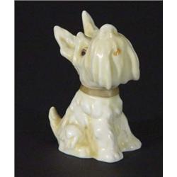 Hand painted Goebels Scottie dog, impressed mark to base, 10cm high