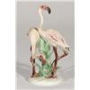 Hand painted Goebels flamingo group, marks to base, 19cm high