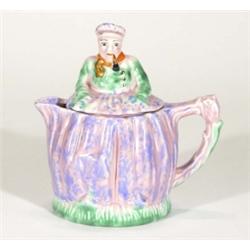Hand painted Arthur Woods sailor shaped Art Deco teapot, marks to base, 19cm high