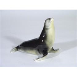 Hand painted Royal Dux seal, marks to base, 17cm high