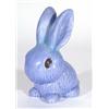 Large blue glazed Sylvac seated rabbit, impressed marks to base, 25cm high