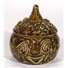 Brown glazed Sylvac chutney face pot, impressed marks to base, 15cm high