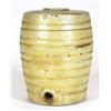 19th century stoneware ribbed rum barrel, 27cm high